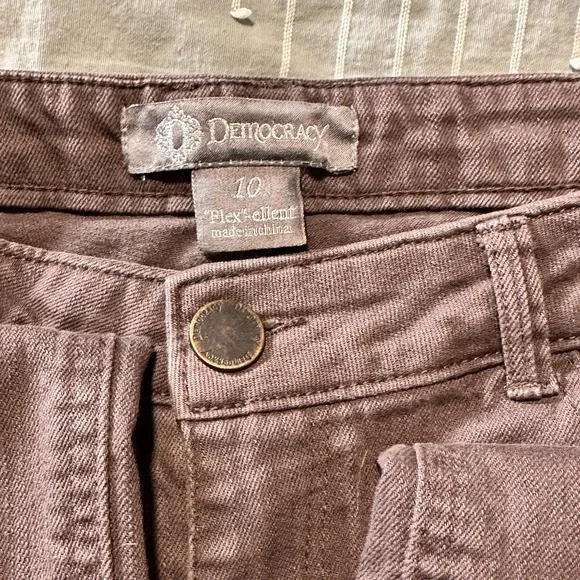 Democracy Jeans Womens Flexellent Gray Stretch Mid Rise cropped Size 10 - Picture 5 of 9